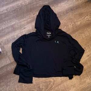 Long sleeve crop hoodie